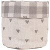 Clayre & Eef LVT50G Broodmandje Beige Grijs Katoen Ø 15x16 cm Rond