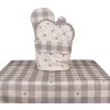 Clayre & Eef LVT50G Broodmandje Beige Grijs Katoen Ø 15x16 cm Rond