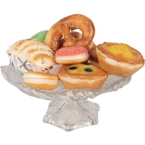 Clayre & Eef 65980P Decoratie Donut Rood Plastic Ø 6x2 cm