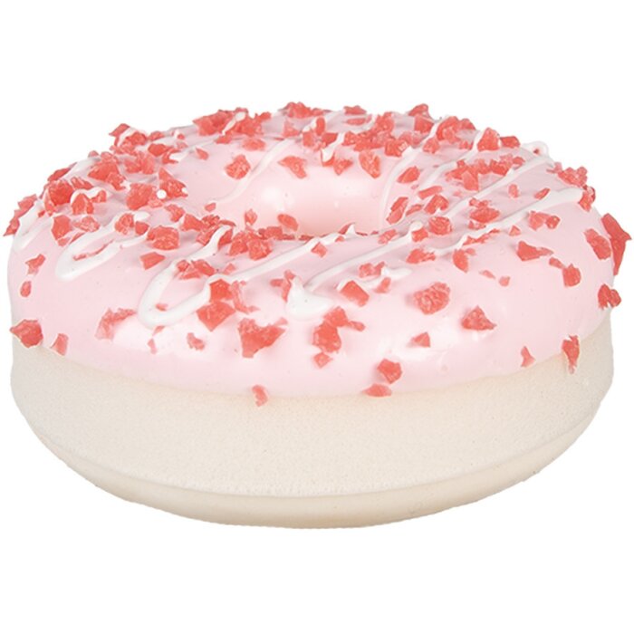 Clayre & Eef 65981 Decoratie Donut Roze Ø 8x3 cm Plastic