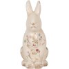 Clayre & Eef 6CE1958L Decoratief Konijn Keramiek 16x12x28 cm Beige Roze