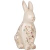 Clayre & Eef 6CE1958L Decoratief Konijn Keramiek 16x12x28 cm Beige Roze