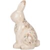 Clayre & Eef 6CE1958L Decoratief Konijn Keramiek 16x12x28 cm Beige Roze