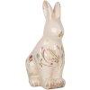 Clayre & Eef 6CE1958M Decoratief Konijn Beige Roze Keramiek 13x10x21 cm