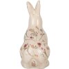 Clayre & Eef 6CE1958M Decoratief Konijn Beige Roze Keramiek 13x10x21 cm