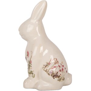 Clayre & Eef 6CE1959L Sierkonijn Beige Roze 16x12x28 cm