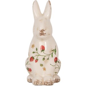 Clayre & Eef 6CE1960L Sierkonijn Beige Rood 16x12x28 cm