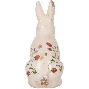 Clayre & Eef 6CE1960L Sierkonijn Beige Rood 16x12x28 cm