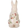 Clayre & Eef 6CE1960L Sierkonijn Beige Rood 16x12x28 cm