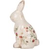 Clayre & Eef 6CE1960L Sierkonijn Beige Rood 16x12x28 cm