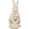 Clayre & Eef 6CE1960M Decoratief Konijn Keramiek Beige Rood 13x10x21 cm