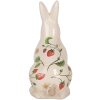 Clayre & Eef 6CE1960M Decoratief Konijn Keramiek Beige Rood 13x10x21 cm