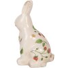 Clayre & Eef 6CE1960M Decoratief Konijn Keramiek Beige Rood 13x10x21 cm