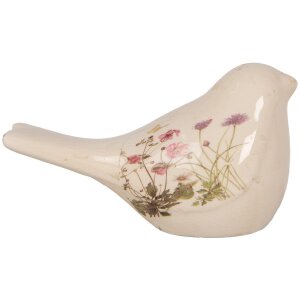 Clayre & Eef Decoratie Vogel Beige Roze 16x7x9 cm...