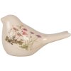Clayre & Eef Decoratie Vogel Beige Roze 16x7x9 cm Keramiek Landelijke Stijl
