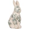 Clayre & Eef 6CE1955L Decoratief Konijn Keramiek Beige Groen 16x12x28 cm