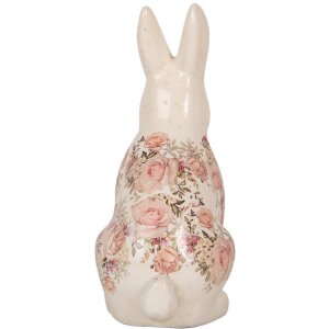 Clayre & Eef 6CE1956L Sierkonijn Beige Roze 16x12x28 cm