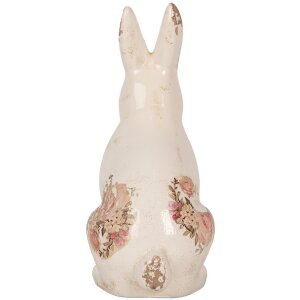 Clayre & Eef 6CE1957M Decoratief Konijn Beige Roze 13x10x21 cm Keramiek