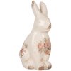 Clayre & Eef 6CE1957M Decoratief Konijn Beige Roze 13x10x21 cm Keramiek