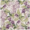 Clayre & Eef 73073 Papieren Servetten 33x33 cm Wit Paars Bloemenpatroon (20)