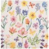 Clayre & Eef 73074 Papieren Servetten Bloempatroon 33x33 cm Wit Roze Geel Groen