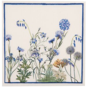 Clayre & Eef 73075 Papieren Servetten Wit Blauw 33x33...