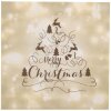 Clayre & Eef 73084 Papieren Servetten Beige Vrolijk Kerstfeest 33x33 cm 20 stuks