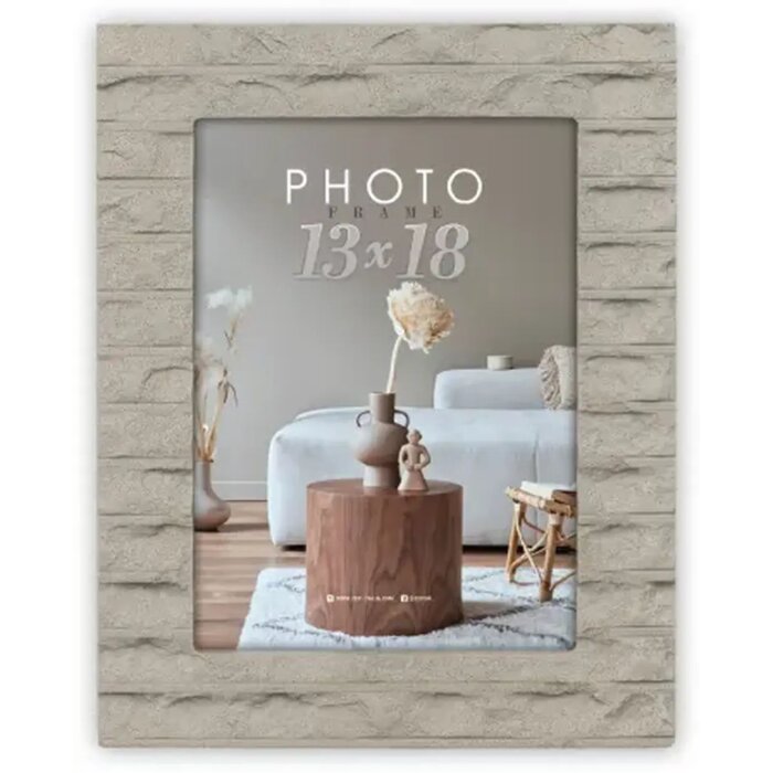 ZEP fotolijst Wayd MDF gipsplaat Beige 10x15 13x18 15x20 cm glazen staande lijst
