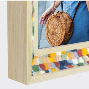 ZEP houten fotolijst Bahia stof look hout helder glas 10x15 13x18 15x20 cm