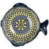 Clayre & Eef 6CEBO0075 Keramische Kom Wit Blauw Geel 15x14x5 cm 200 ml