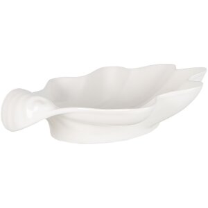 Clayre & Eef 6CEBO0177 Keramische Kom Wit 23x22x6 cm