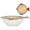 Clayre & Eef 6CEBO0182 Keramisch Schaaltje Wit Geel 12x11x4 cm 100 ml