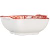 Clayre & Eef 6CEBO0186 Keramisch Schaaltje Wit Rood 11x8x4 cm 75 ml