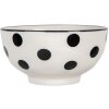 Clayre & Eef 6CEBO0195 Keramisch Schaaltje Wit Zwart Ø 11x6 cm 125 ml