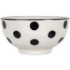 Clayre & Eef 6CEBO0195 Keramisch Schaaltje Wit Zwart Ø 11x6 cm 125 ml
