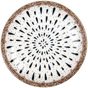 Clayre & Eef 6CEDP0167 Bord Keramiek Witbruin Boheems...