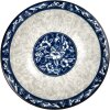 Clayre & Eef 6CEPS0001 Keramische Kom Wit Blauw Ø 21 cm 600 ml