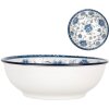 Clayre & Eef 6CEPS0003 Keramische Kom Wit Blauw Ø 19x7 cm 750 ml