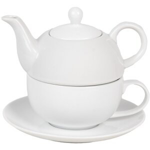 Clayre & Eef 6CETEFO0001 Thee-voor-Eén-Set Wit...