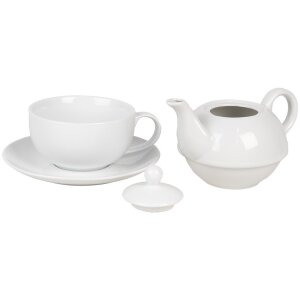 Clayre & Eef 6CETEFO0001 Thee-voor-Eén-Set Wit...