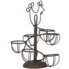 Clayre & Eef 6Y5701 Eierhouder Bruin IJzer Landelijke Stijl Ø 17x23 cm