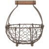 Clayre & Eef 6Y5705 Mand Bruin Ø 14x7/17 cm IJzer landelijke stijl