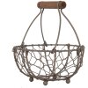 Clayre & Eef 6Y5705 Mand Bruin Ø 14x7/17 cm IJzer landelijke stijl