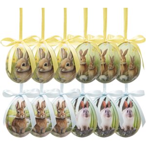 Clayre & Eef 65902 Decoratiehanger Ei Set 12 Ø...