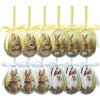 Clayre & Eef 65902 Decoratiehanger Ei Set 12 Ø 4x5 cm Veelkleurig Plastic