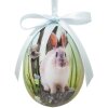 Clayre & Eef 65902 Decoratiehanger Ei Set 12 Ø 4x5 cm Veelkleurig Plastic