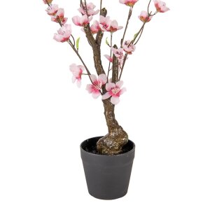 Clayre & Eef 6PL0373 Decoratieve Kersenbloesemboom Roze Bruin 10x10x48 cm