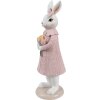 Clayre & Eef 6PR4411 Decoratief Konijn Wit Roze 8x8x23 cm Polyresin