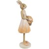 Clayre & Eef 6PR4419 Decoratief Konijn Beige Roze 9x6x21 cm Polyresin
