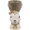 Clayre & Eef 6PR4402 Eierdop Konijn Beige Bruin Landelijke stijl 7x7x12 cm